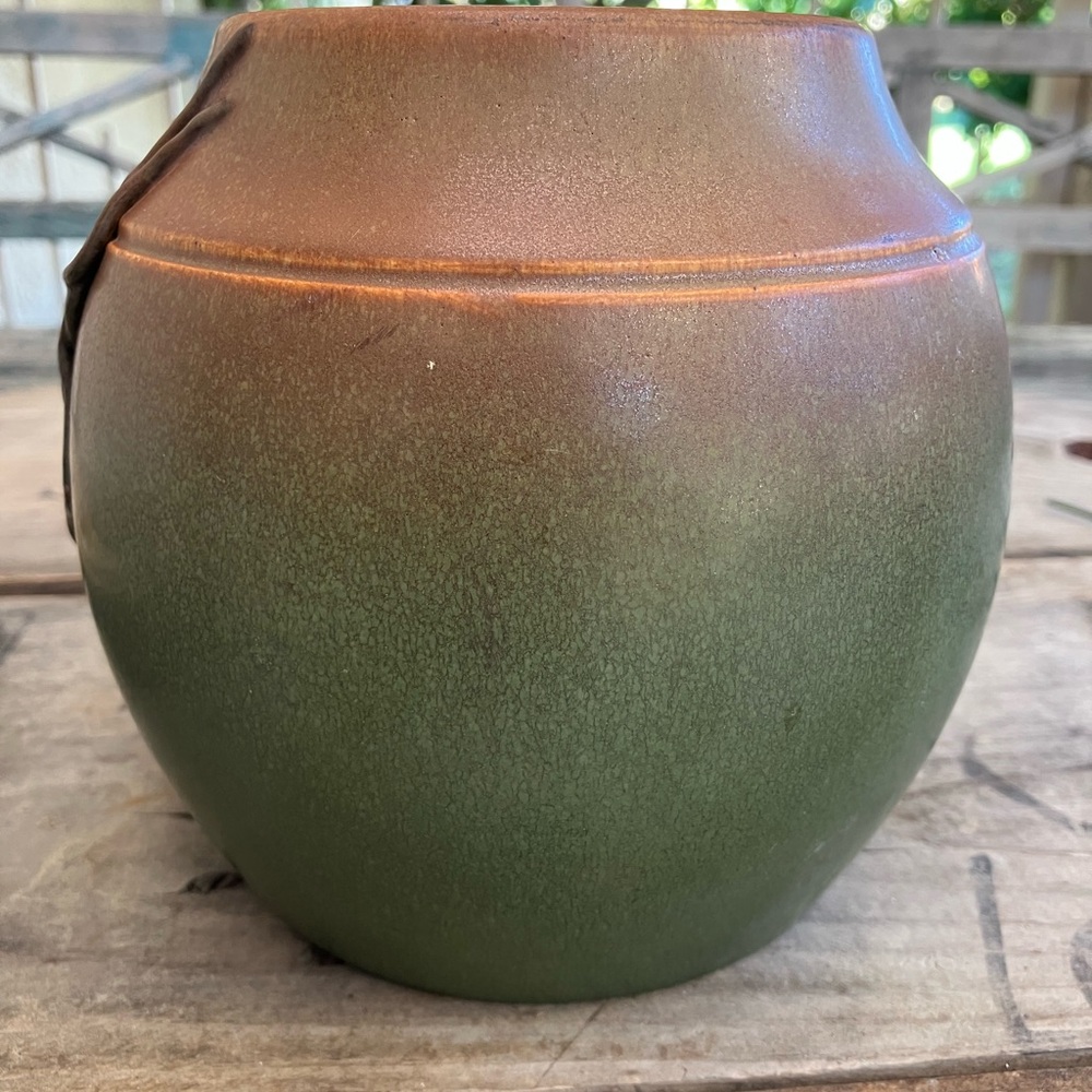 Ephraim Faience Pottery Brown Foretelling Blackbird Reticulated Vase - Picture 4 of 13